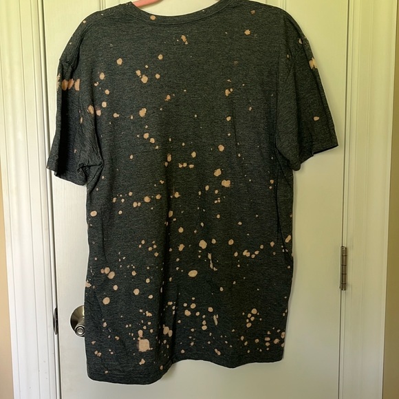 NWOT Iced Coffee Smile Face Tee Shirt Gray Acid Washed Size L - Picture 3 of 6